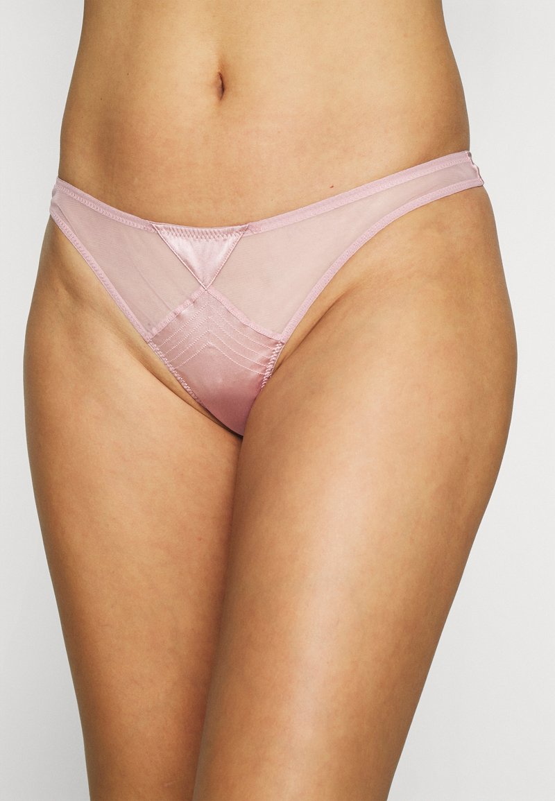 Fleur du Mal TOPSTITCH THONG - Tanga - rose pink