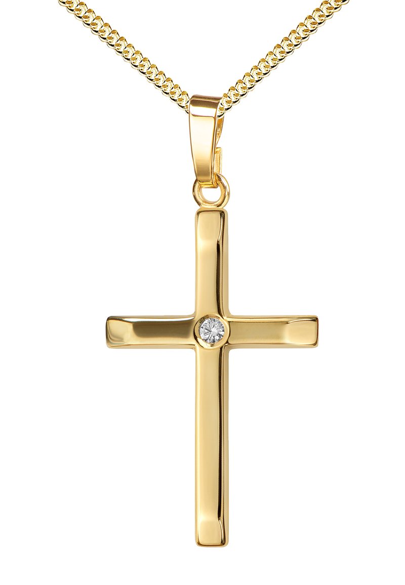 Damen Halsketten | JEVELION KREUZ ANHÄNGER 333 GOLD + KETTE. GELBGOLD Halskette gelbgold/gelb - CC32027 Damen Halsketten | JEVELION KREUZ ANHÄNGER 333 GOLD + KETTE. GELBGOLD Halskette gelbgold/gelb - CC32027