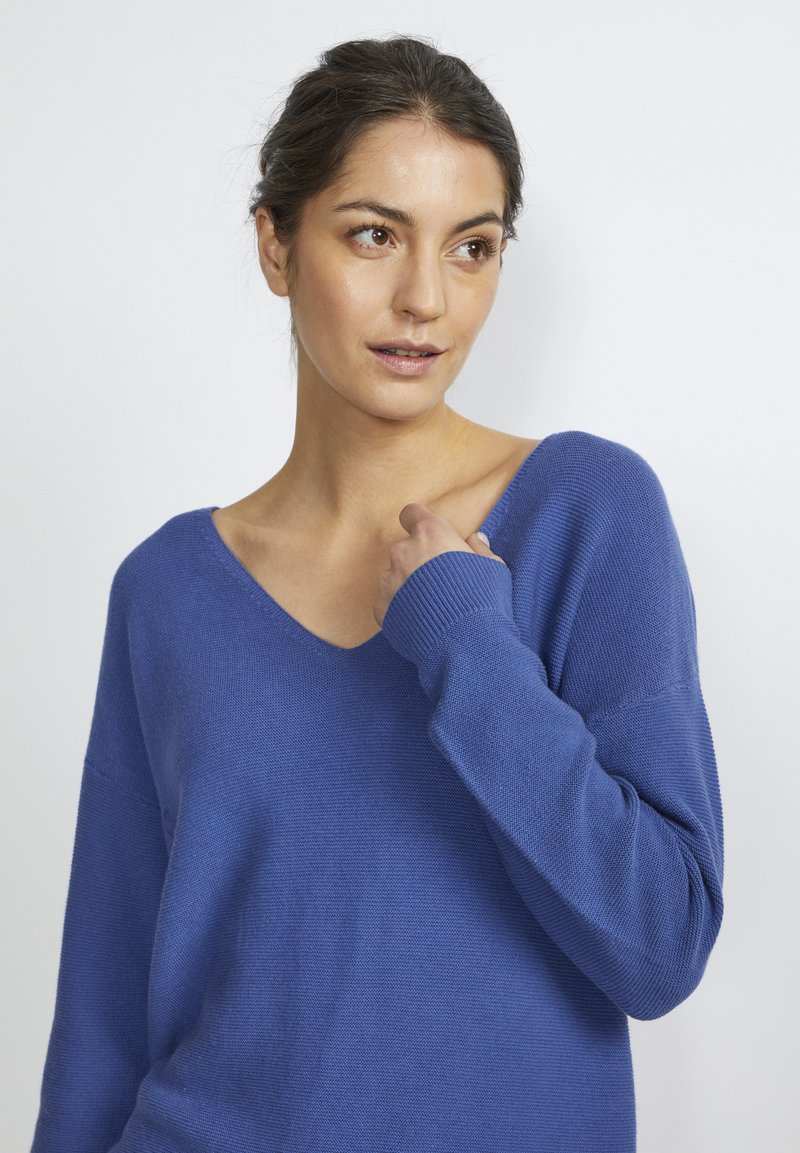 Damen Strickjacken | Cream CRSILLAR Strickpullover dazzling blue/blau - SL96057 Damen Strickjacken | Cream CRSILLAR Strickpullover dazzling blue/blau - SL96057