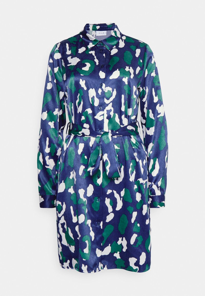 Vila Blousejurk blauw Vila Blousejurk blauw