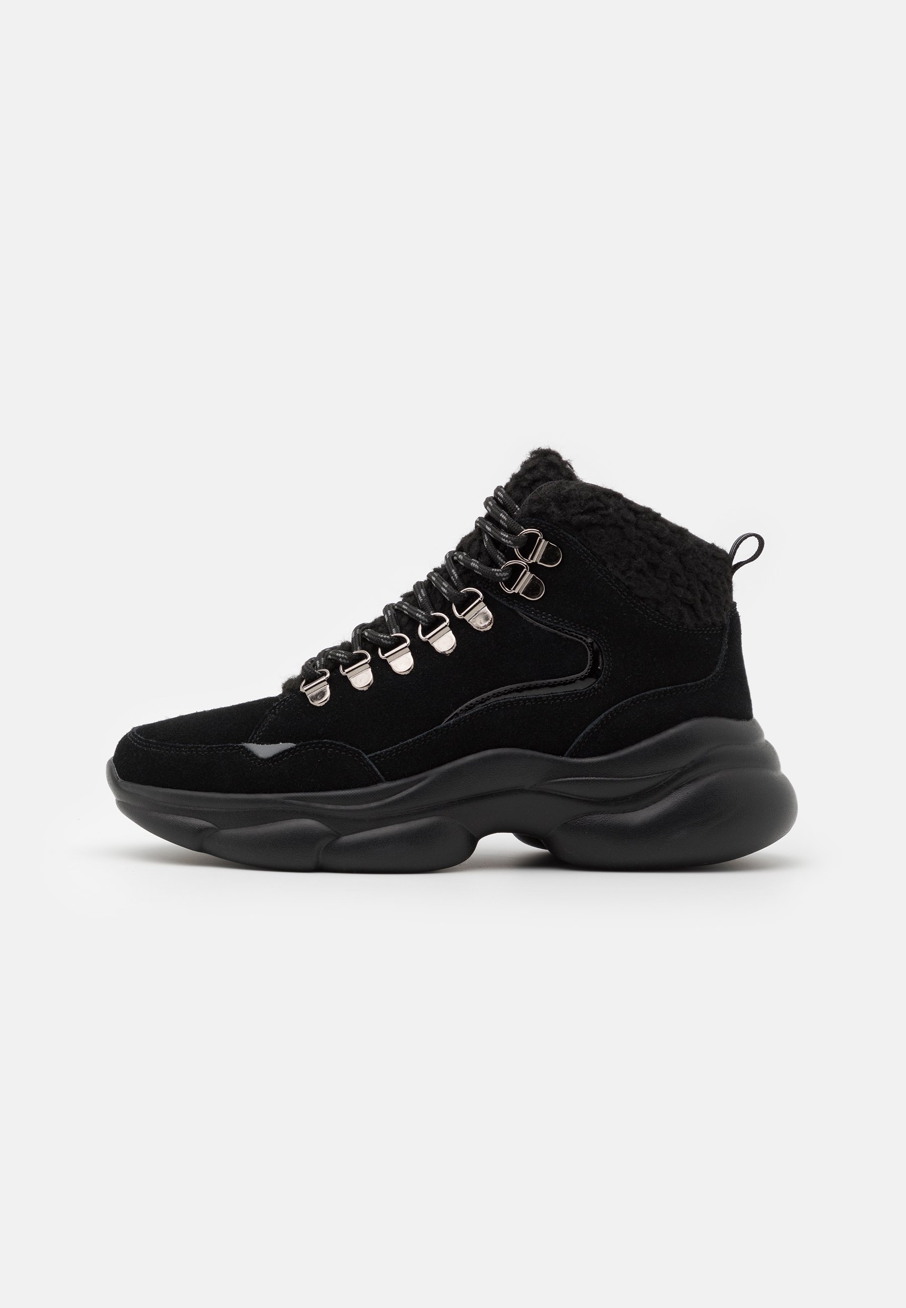 Anna Field LEATHER - Sneakers hoog - black/Zwart - Zalando.nl