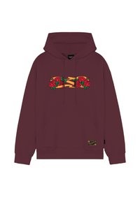 Propaganda FELPA SNAKE ROSES - Felpa con cappuccio - garnet