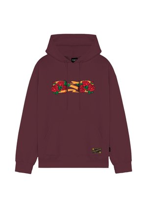Propaganda FELPA SNAKE ROSES - Felpa con cappuccio - garnet