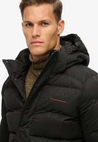 Superdry & Co HOODED MICROFIBRE PUFFER - Vinterjakker - black