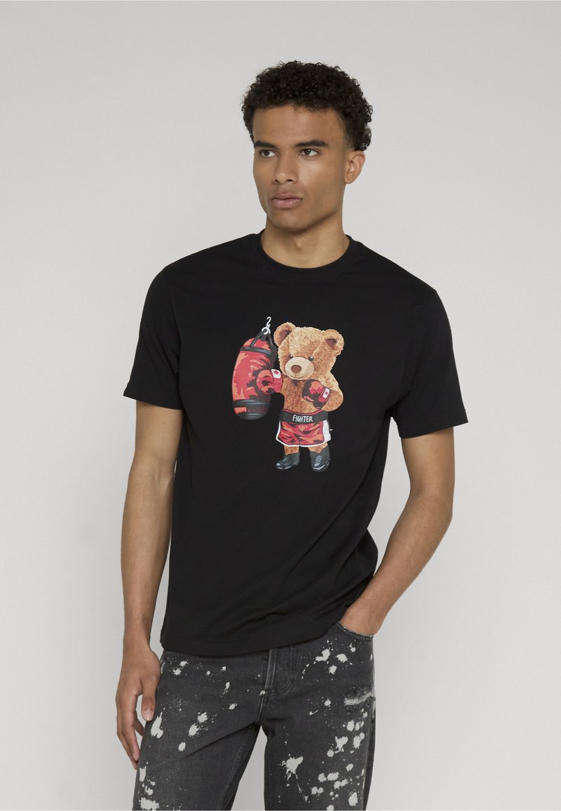 Chill Pill BOX BEAR / MUSCLE BEAR 2 PACK T-SHIRT - Μπλουζάκι με στάμπα - black black