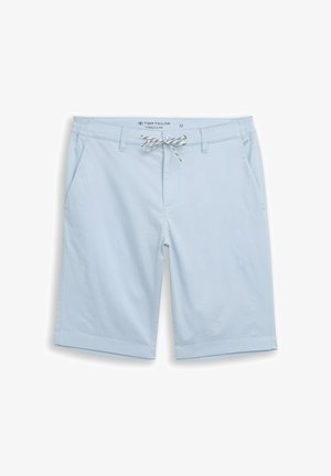 TOM TAILOR, TOM TAILOR HOSEN & CHINO CHINO SHORTS MIT KORDELZUG - Shorts - light blue grey
