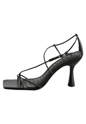 REGULAR FIT - SIGNATURE TOE STRAPPY HEELS - Infradito - black