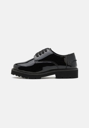 LEATHER - Snøresko - black