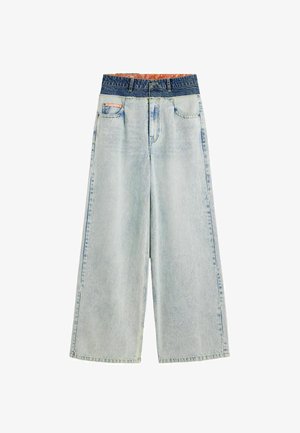 Desigual, WIDE LEG JEANS - Wide leg - blue