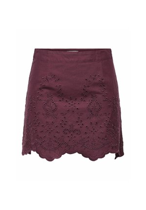 ONLY, SKIRT ONLREYA SHORT SKIRT - Áčková sukně - tawny port