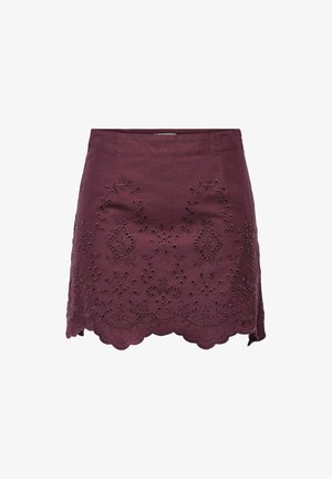 ONLY, SKIRT ONLREYA SHORT SKIRT - Áčková sukně - tawny port
