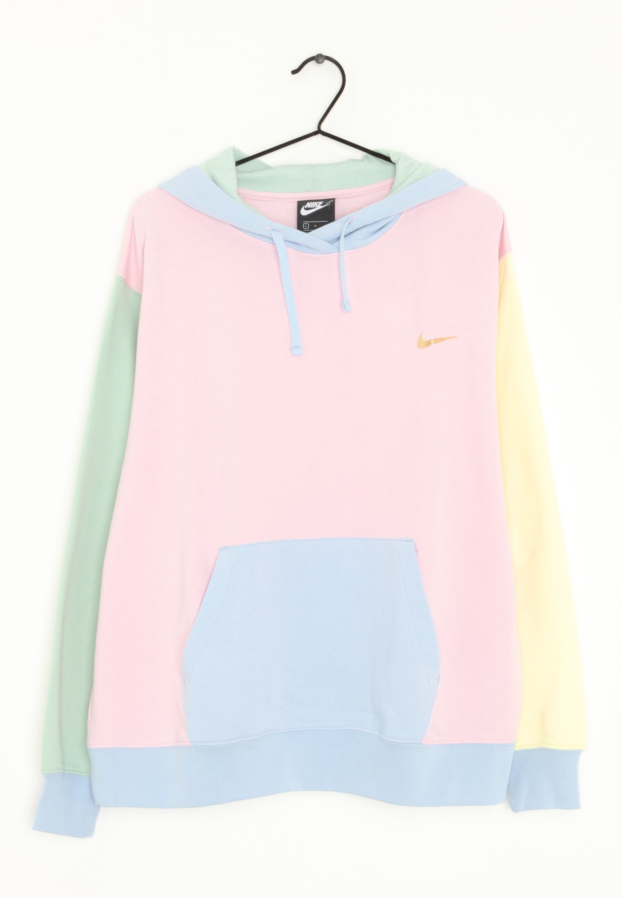 Depop Nike Swoosh Hoodie Pastel Multi Best Nike Hoodie Color Block