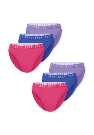 6-PACK HIGH LEG LOGO - Slip - lilac royal blue hot pink