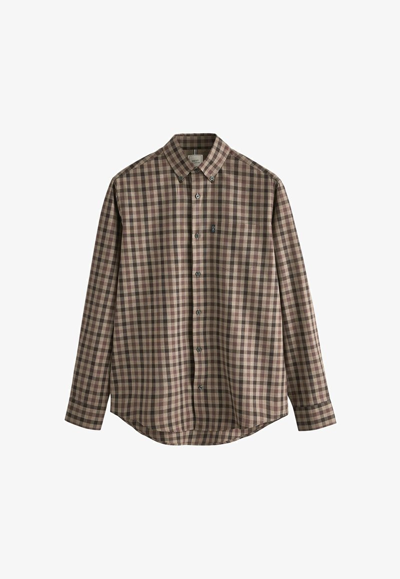 Next EASY OXFORD - Camicia - brown gingham