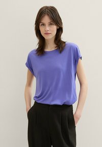 TOM TAILOR DENIM FLUENT TEE - T-shirt basic - vibrant purple