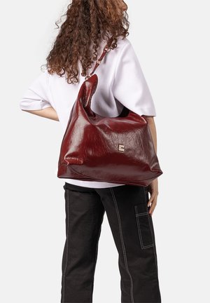 CLIO, CARRY CRINKLE PATENT - Tote bag - burgundy