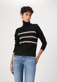 VILA VIKERRY ROLLNECK PULLOVER/KA - Pulóver - black/natural