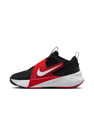 TEAM HUSTLE - Basketbalová obuv - black/white/univ red