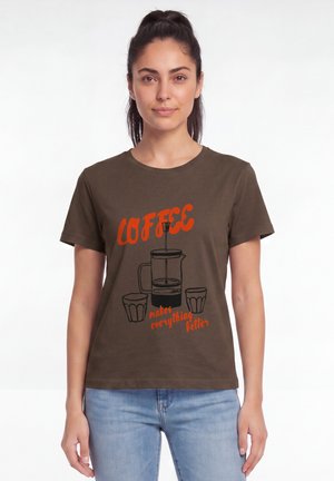 watapparel, COFFEE MAKES EVERYTHING BETTER - T-shirt print - mocha