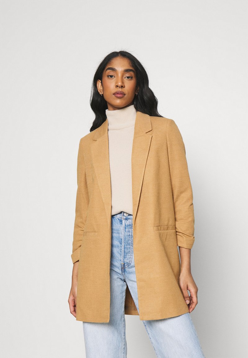 Vero Moda VMRICA LONG - Blazer - tobacco brown