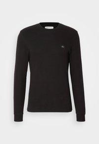 LABEL WAFFLE TEE - T-shirt à manches longues - black
