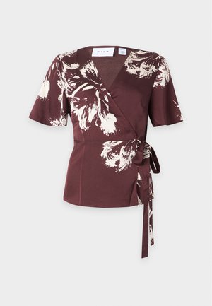 VILA, VIALSI WRAP - Blouse - winetasting/birch