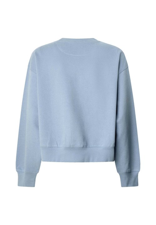 Sudadera De Cuello Redondo Pepe Jeans Para Mujer - Color Dulwich Blue, Con Logo Multicolor