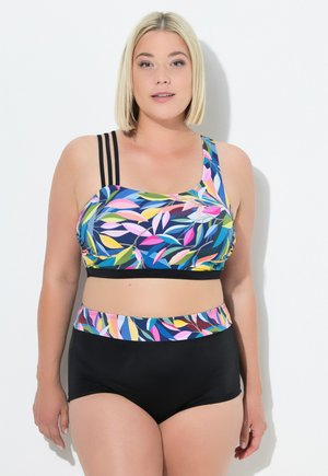 SPLIT STRAP LEAF SET - Bikini - black