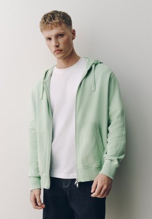 Next, Sudadera con cremallera - sage green