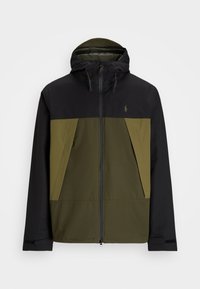 COLOR BLOCKED HOODED JACKET - Välikausitakki - new olive/armadillo