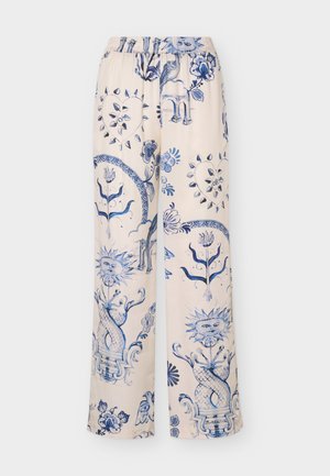 Scotch & Soda, GIA MID RISE WIDE LEG PRINTED PULL ON PANTS - Stoffhose - blue
