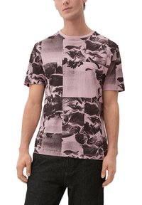 s.Oliver MIT ALLOVERPRINT - T-Shirt print - rosa