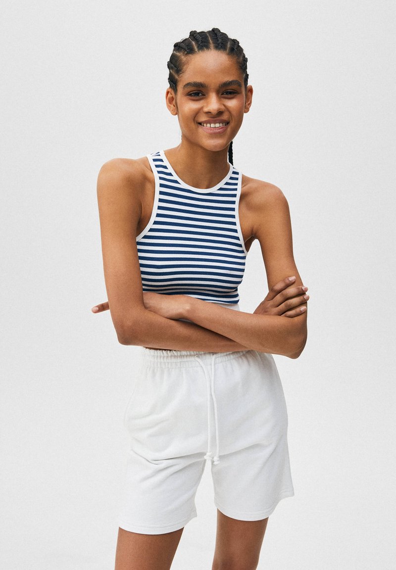Damen T-Shirts | PULL&BEAR STRIPED HALTER Top blue/blau - PT17056 Damen T-Shirts | PULL&BEAR STRIPED HALTER Top blue/blau - PT17056
