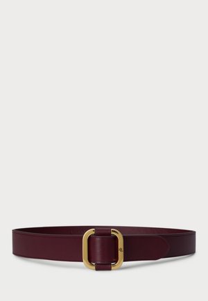SLIDE-BUCKLE LEATHER BELT - Vöö - dark garnet