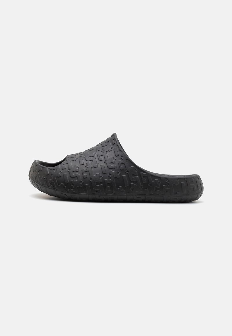 GCDS MONOGRAM SLIDES UNISEX - Pool slides - black