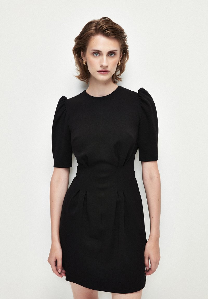 adL RUFFLED SLEEVE - Denní šaty - black
