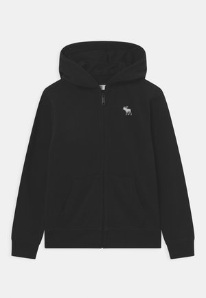 Felpa con zip - black