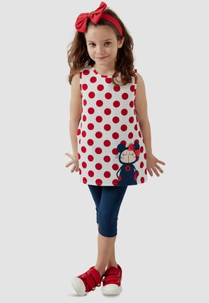 Denokids, SET - Legging - red-white-navy blue cff-y-