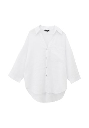 OXXO, OXXO SHIRT COLLAR OVERSIZE TUNIC SHIRT - Blusa - white