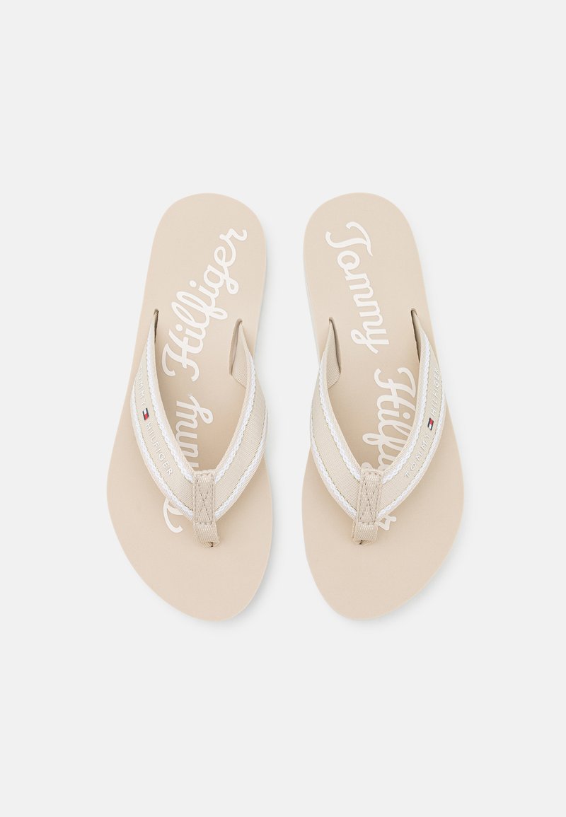 Tommy Hilfiger GRAPHIC BEACH - Pool shoes - classic beige