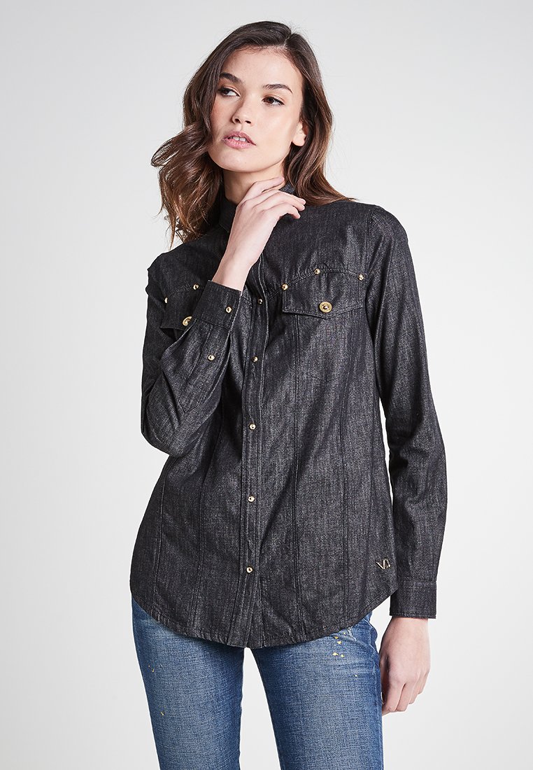 Versace Jeans Overhemdblouse zwart Versace Jeans Overhemdblouse zwart