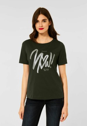 MIT WORDINGPRINT - Camiseta estampada - grün