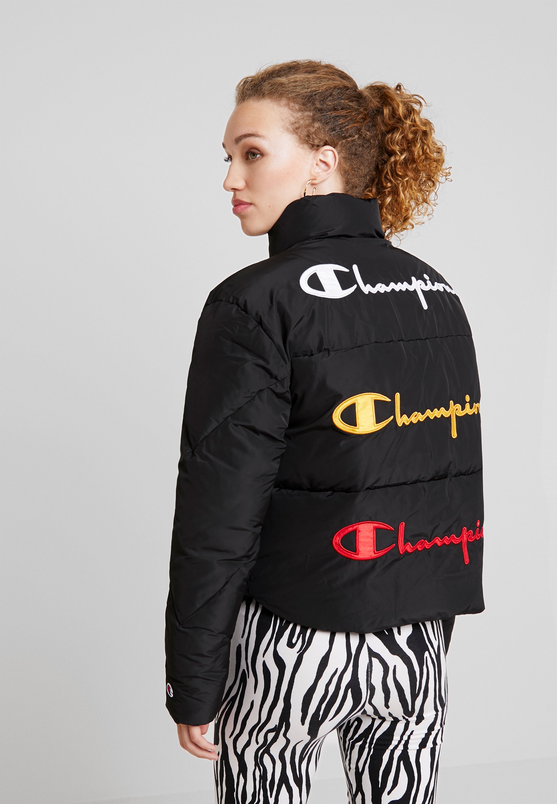 champion puffer bomber jacket