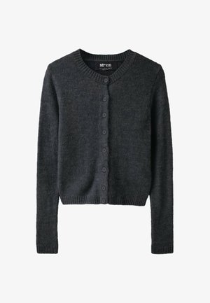Stradivarius, BUTTON-UP KNIT CARDIGAN - Gilet - mottled dark grey