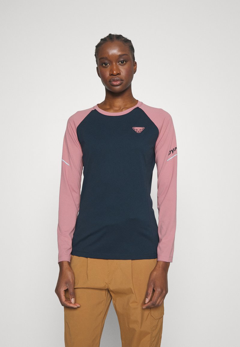 Dynafit ALPINE PRO TEE - Pikkade varrukatega topp - blueberry/mokarosa
