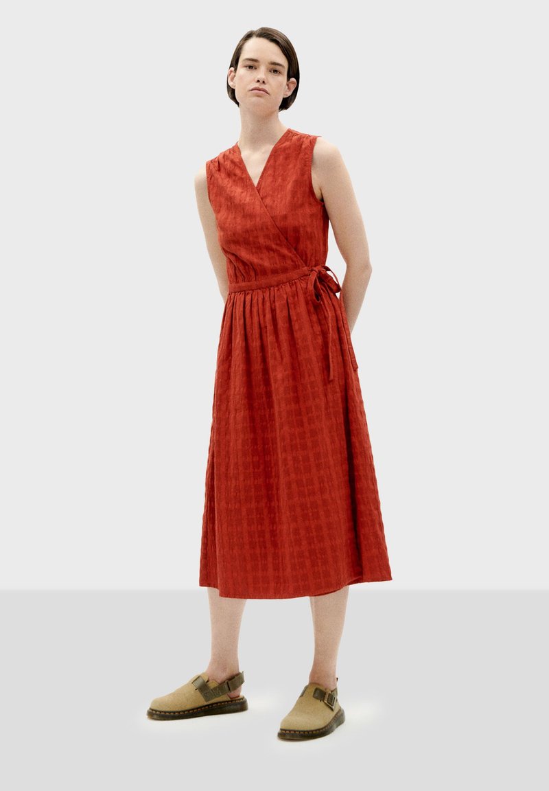 Thinking Mu AMAPOLA - Dnevna haljina - brick red