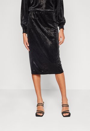 Vero Moda VMSENI CALF SKIRT - Puzdrová sukňa - black