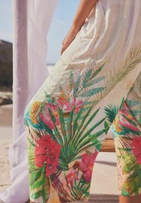 Next OFF SHOULDER - Overall / Jumpsuit - cream green tropical