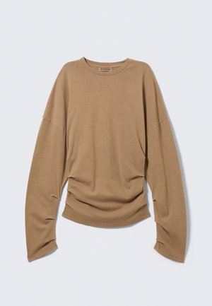 Weekday, PLEATED LONGSLEEVE - Блуза с дълги ръкави - beige dark