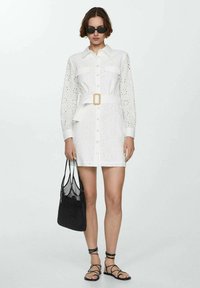 Mango Abito a camicia - white